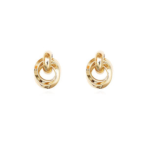 Abbey Retro Double Hoop Earrings