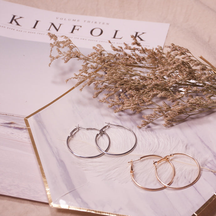 Round Hoop Earrings