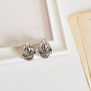 Abbey Retro Double Hoop Earrings