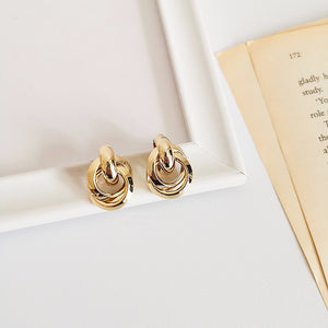 Abbey Retro Double Hoop Earrings