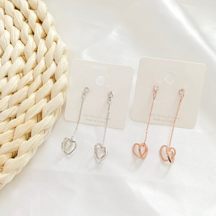 Aria Heart Dangling Earrings