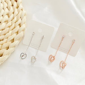 Aria Heart Dangling Earrings