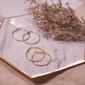 Round Hoop Earrings
