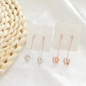 Aria Heart Dangling Earrings